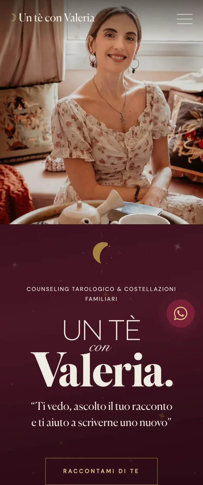 La home di valerialosio.it dal telefono